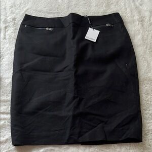 Calvin Klein Black Pencil Skirt Knee-Length Work